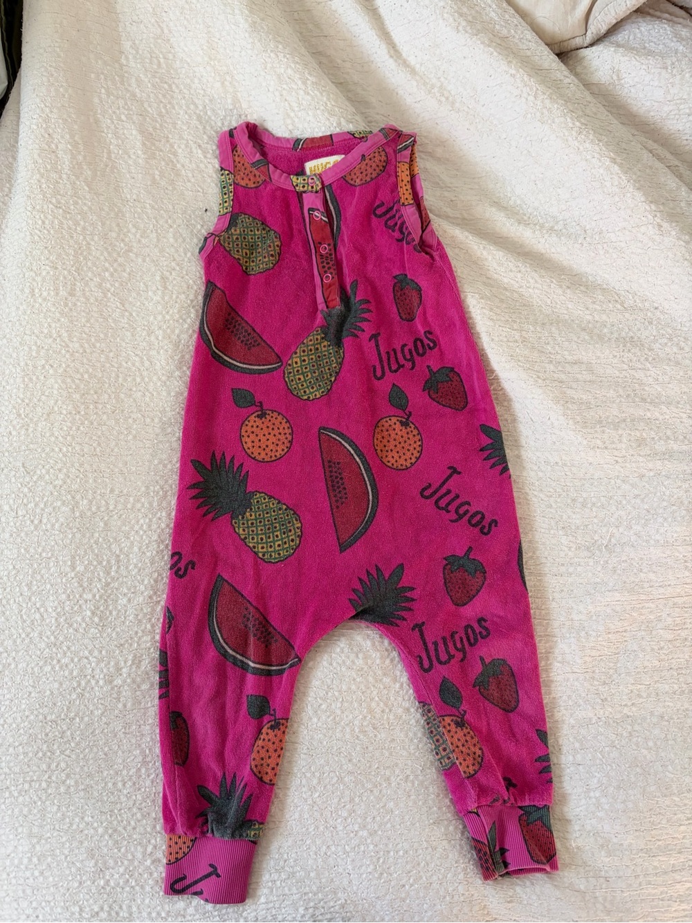 Hugo Loves Tiki Jugos Fruit-Print Sleeveless Romper